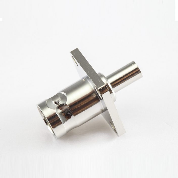 用于RG174/RG316的4孔法兰BNC连接器母头直式焊接 用于RG174/RG316的4孔法兰BNC连接器母头直式焊接