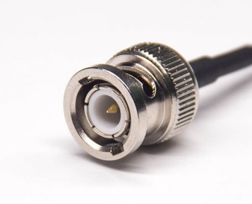 接口BNC大六角防水公头50欧姆转1.0/2.3公头接RG316线