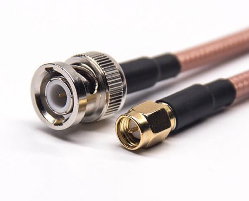 BNC接头线公头180度直式转SMA180度直式公头接RG142